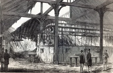Cena da explosão na estação Victoria na manhã de terça-feira passada, do The Illustrated London News, 1 de março de 1884 (litografia)